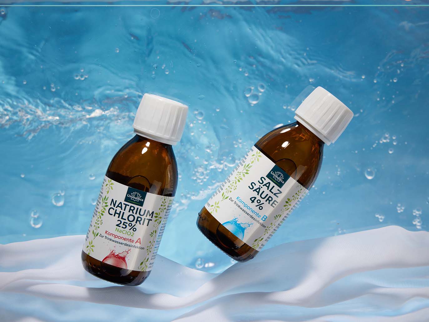 Sodium chlorite 25% + hydrochloric acid 4% - set 2 x 150 ml - from Unimedica